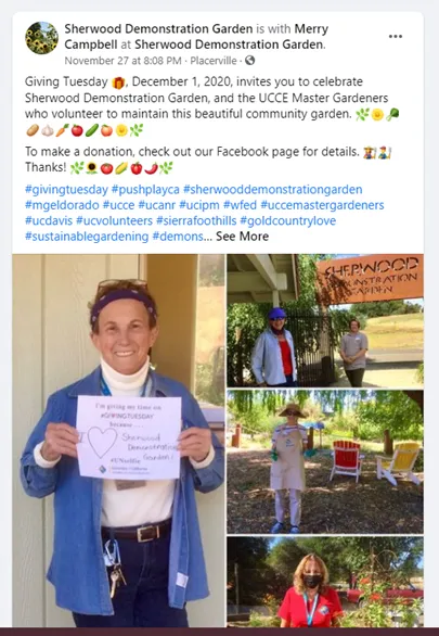 Best Use of Emojis by Sherwood Demo Garden in Placerville