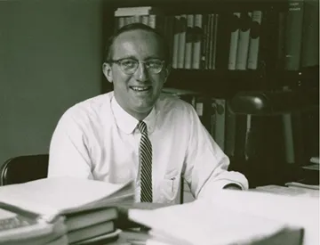 Eric Conn, in his office in Briggs Hall.