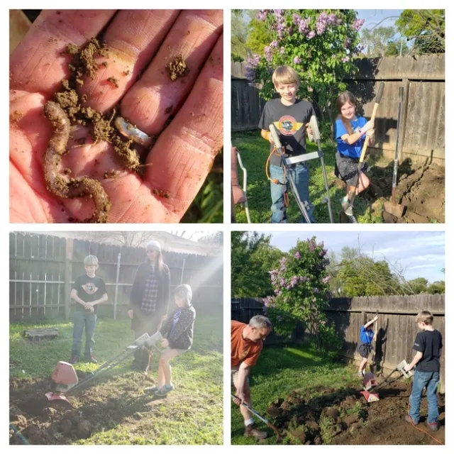 Michael Zwahlen's family really digs gardening. One of many ANR staff members who participated in ANR GROW, Zwahlen planted vegetables.