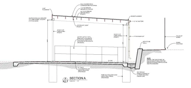Compost Bunker Section Drawing
