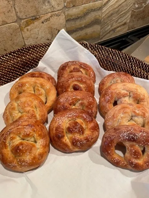 Fully baked pretzels ready to eat