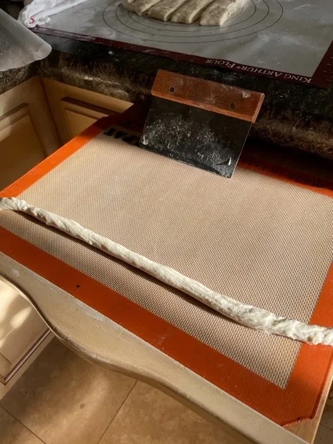 Dough shaped like a rope