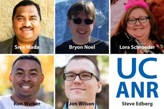 Headshots of Sree Mada, Ron Walker, Jon Wilson, Lora Schroeder and Bryon Noel. Steve Edberg isn't picture, just his name appears.