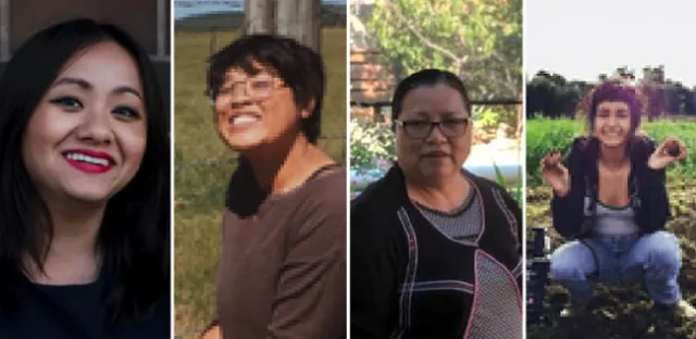 From left, Pang Kue, Asia Saechao, Fam Lee and Yurytzy Sanchez have joined Margaret Lloyd's small farms team.