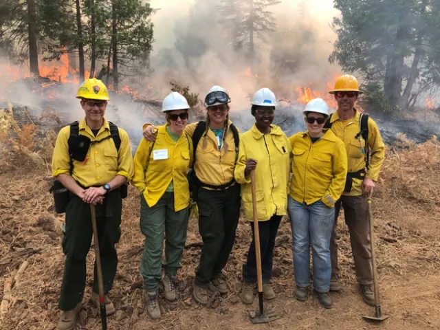 Prescribed fire team. Photo courtesy of Susie Kocher