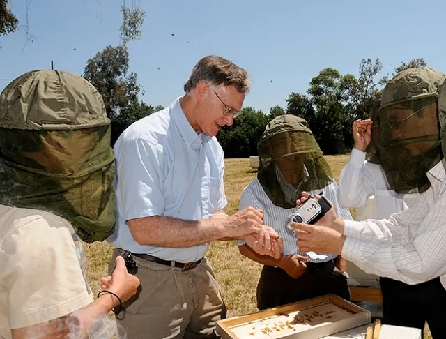 Eric Mussen worked with beekeepers and many other people who were interested in bees. Photo by Kathy Keatley Garvey
