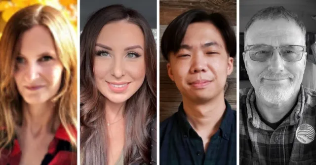 From left, Heather Moore, Chun Yu, Natalie Conrad and Stephen Dampier.