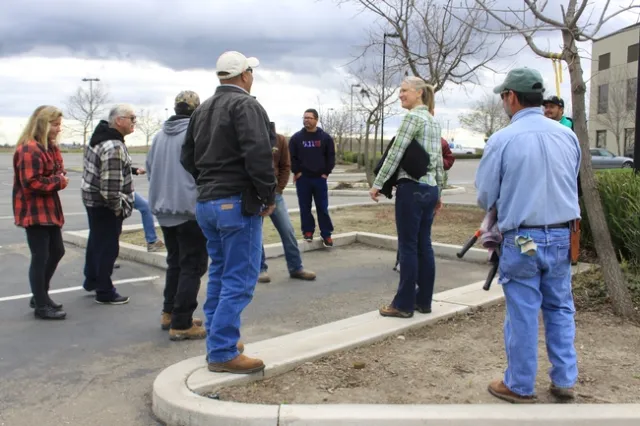 Reid teaches tree pruning in Green Gardener training.