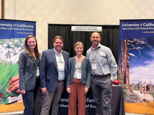 From left, Anne Megaro; Lucas Frerichs, supervisor-elect, current Mayor of Davis, UC President's Advisory Commission member and former UC ANR government relations director, and Susan Ellsworth and Darren Haver.