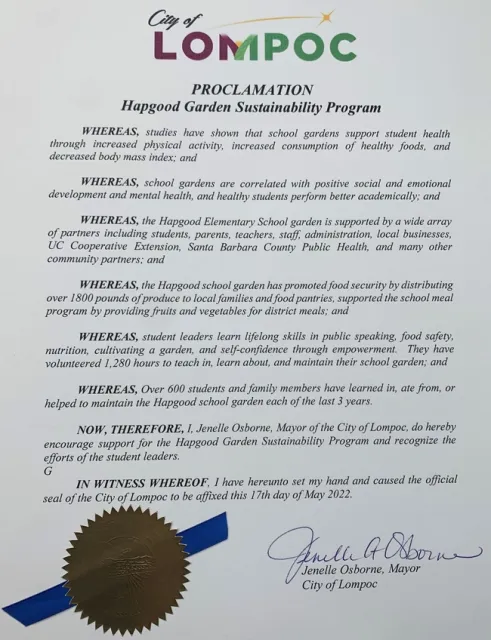 School Garden Proclamation