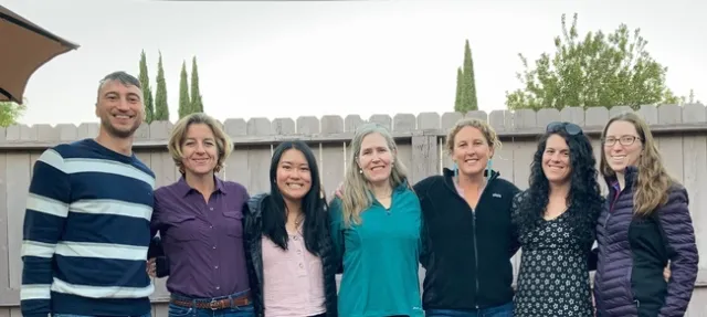 From left, UCCE fire advisors Luca Carmignani, Yana Valachovic, Katie Low, Barb Satink Wolfson, Lenya Quinn-Davidson, Alison Deak and Tori Norville.