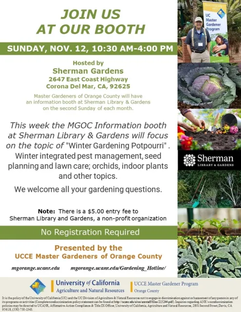 Your Garden's Best Friend: MGOC Information Booth at Sherman Library & Gardens!