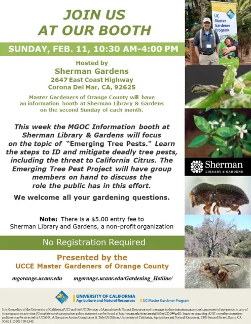 Protect Your Garden! Master Gardeners Share Insights on Emerging Tree Pests – Sherman Gardens Booth