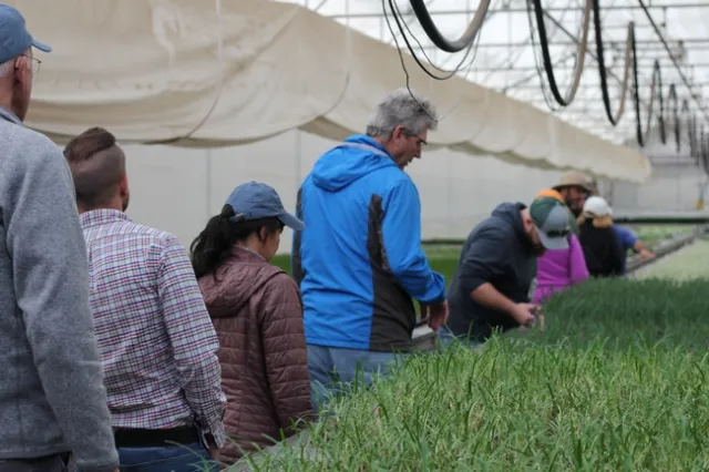 Attendees touring First Step Greenhouse in Temecula.