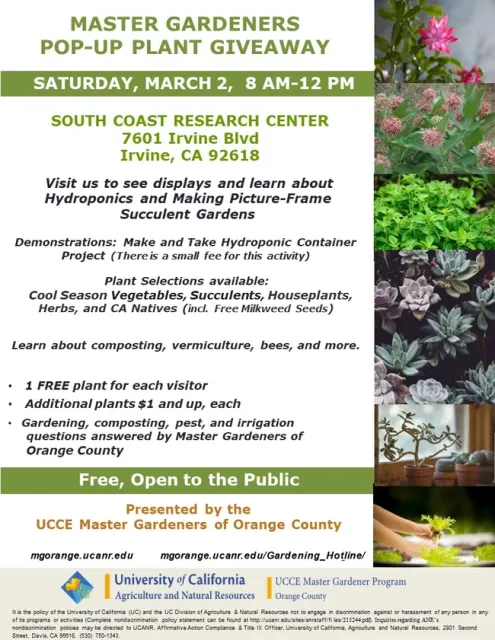 LOCATION CHANGE: Unlock Your Green Thumb! Join us for a Pop-Up Plant Giveaway.