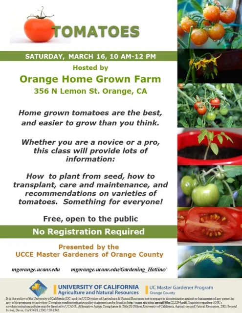 Unlock the Secrets to Perfect Homegrown Tomatoes. Plan To Join Us.