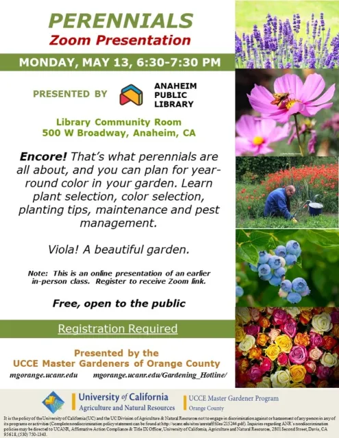 Transform Your Garden with Perennials Zoom Encore! Unleash Year-Round Beauty. Sign Up Now!