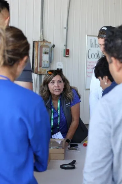 Sylvia Kenmuir of BASF answers questions during Rodent Speed Dating ID.
