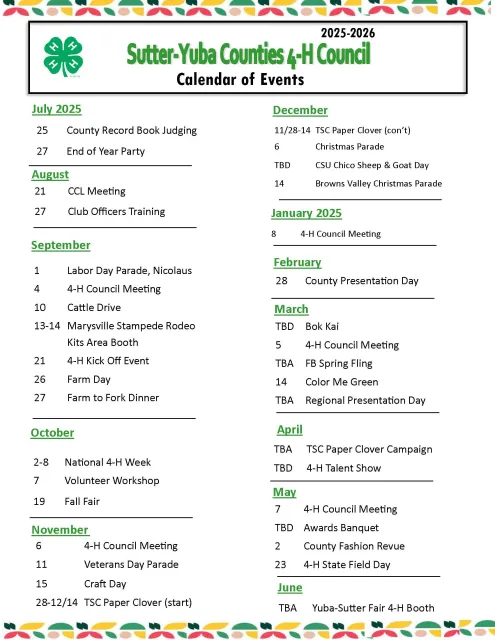 2025-2026 Council Events