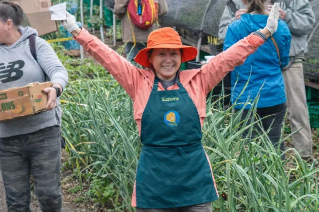 MG Suzanne Miller at the Great Tomato Plant Sale