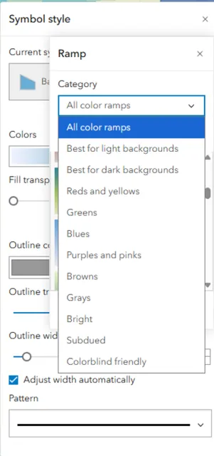 Color Blindly Color Ramp in Map Viewer