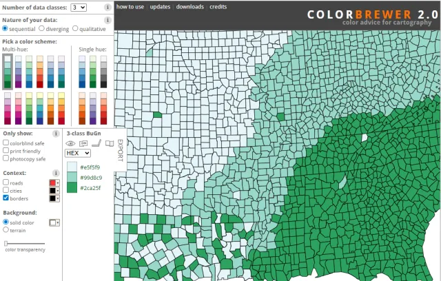 Color Blindly Safe Option in Color Brewer