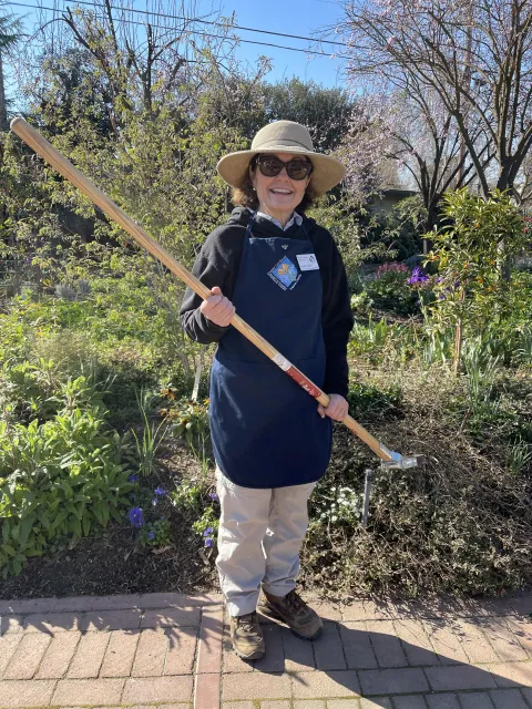 Master Gardener working in the garden