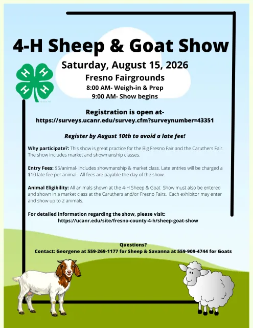 2026 Sheep and Goat Show Flyer