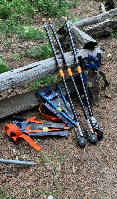 Hand tools for managing forestland.