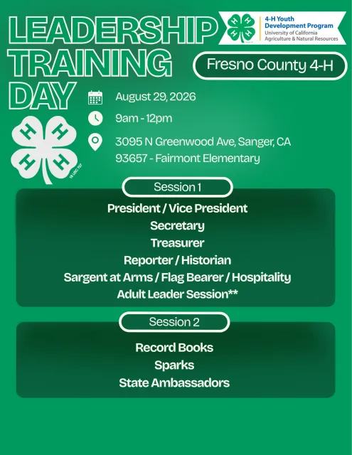 Flyer for 2026 Leadership Training