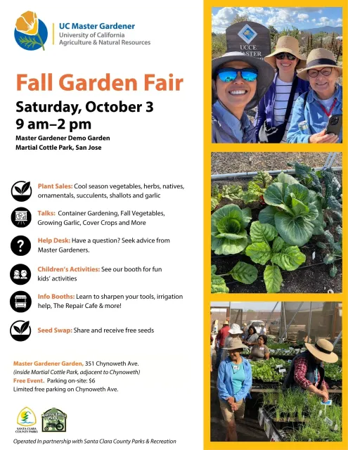 Flyer showing volunteers and a list of activities for this event