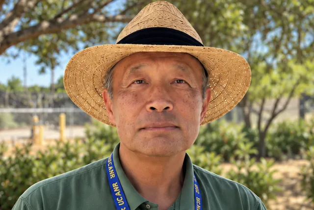 Sam Chan, a UC Master Gardener volunteer, speaks during an interview at South Coast REC.