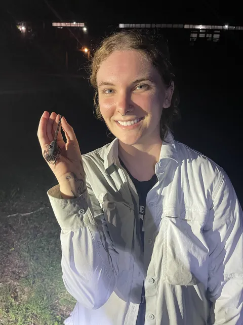Doctoral candidate Emma Jochim in Belize.