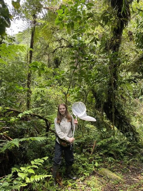 Gwen Erdosh, photographed in Peru where she was living and working at the Manu Bio Station.