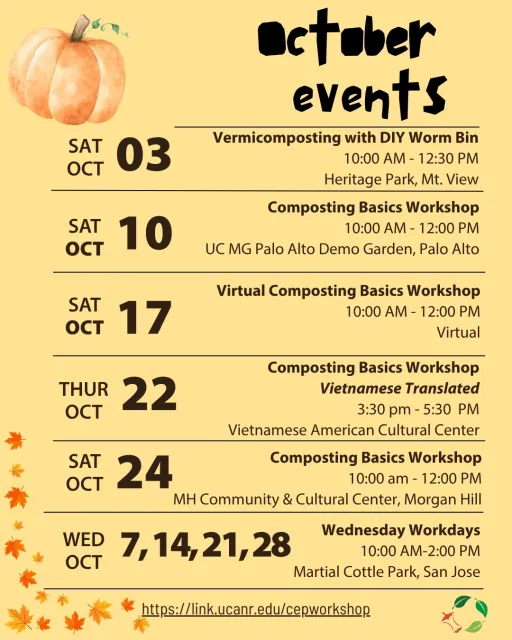List of community workshops in Santa Clara county