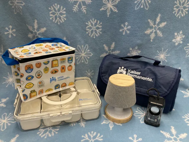 The Health for the Holidays challenge prizes.