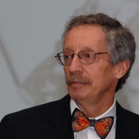 LINNAEAN GAMES MODERATOR--Purdue entomology professor Tom Turpin moderates the annual Linnaean Games, part of the Entomological Society of America's annual meeting. (Photo by Kathy Keatley Garvey)