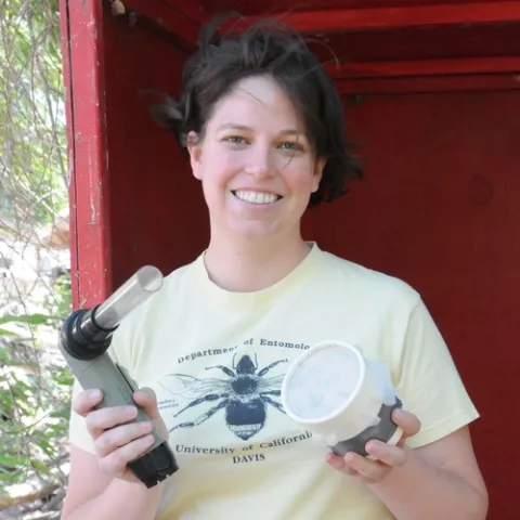 MOSQUITO RESEARCHER Tara Thiemann, a doctoral candidate, UC Davis Department of Entomology, is the recipient of the William C. Reeves New Investigator Award. (Photo by Kathy Keatley Garvey)