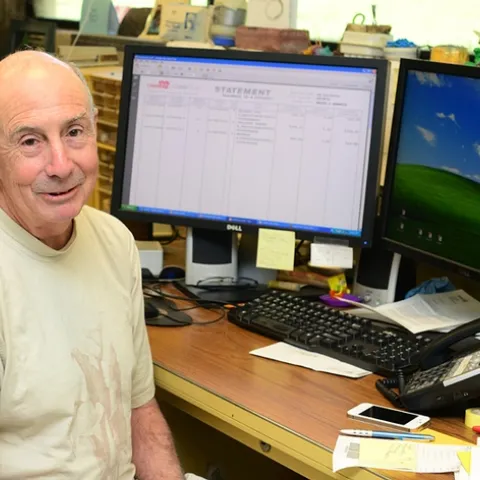 Professor Bruce Hammock in his office in Briggs Hall, UC Davis campus. (Photo by Kathy Keatley Garvey)