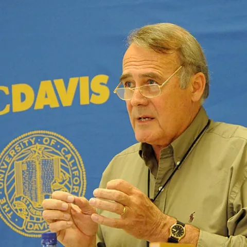 James R. Carey, who joined the UC Davis faculty in 1980, is the recipient of the Entomological Society of America's 2015 Distinguished Distinguished Achievement in Teaching Award. (Photo by Kathy Keatley Garvey)