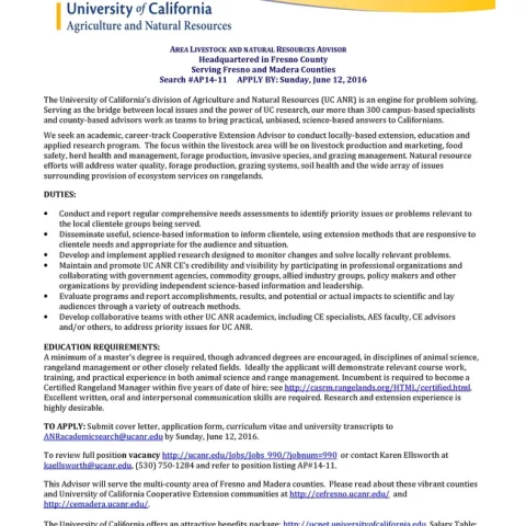 JobAnnouncement UCCE