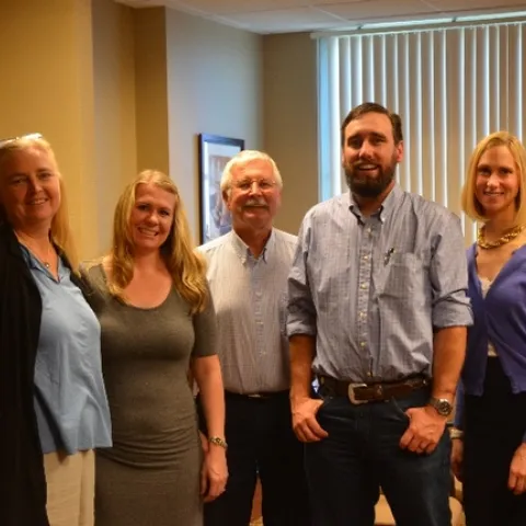 CASI’s Mitchell (center) flanked by Gabriele Ludwig, Jenny Nicolau, Spencer Cooper, and Carissa Sauer.(from left to right).