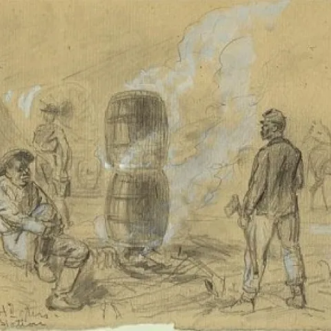 Smoking bacon: http://www.loc.gov/pictures/resource/ppmsca.20732/