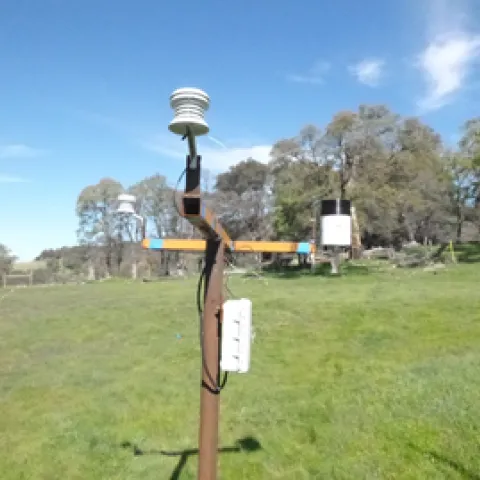 This is the new weather station in the Forage Production Plot-taken 3/7/18.