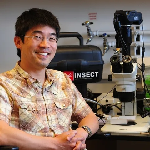 Community ecologist Louie Yang is the recipient of an international award for his academic advising. (Photo by Kathy Keatley Garvey)