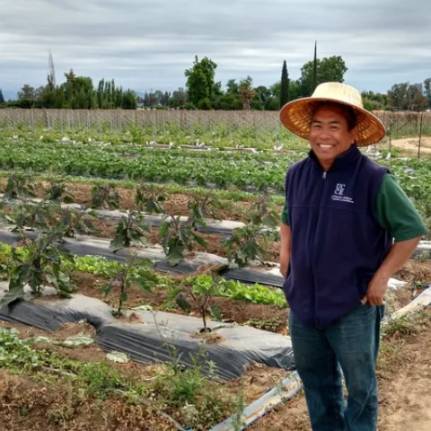 Michael shows me a diversified farm