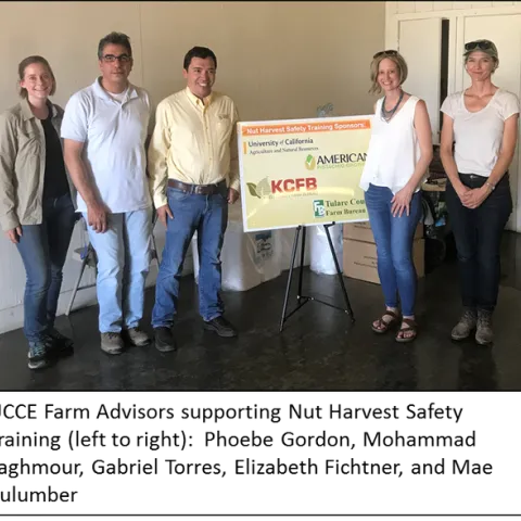 advisors at nut harvest safety