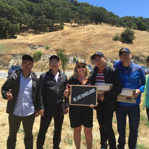 Delegates with Dr Stephanie Larson at Taylor Mountain, Sonoma County Regional Park
