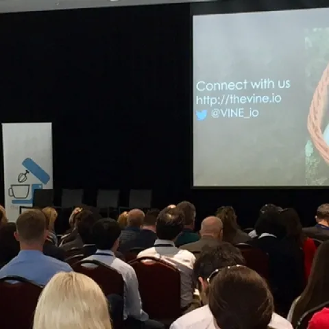 Gabe Youtsey announces The VINE website at FOOD IT.