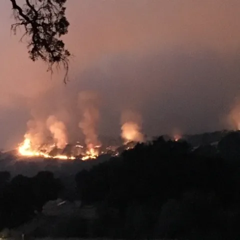 Fire image looking from lysimeter 072718